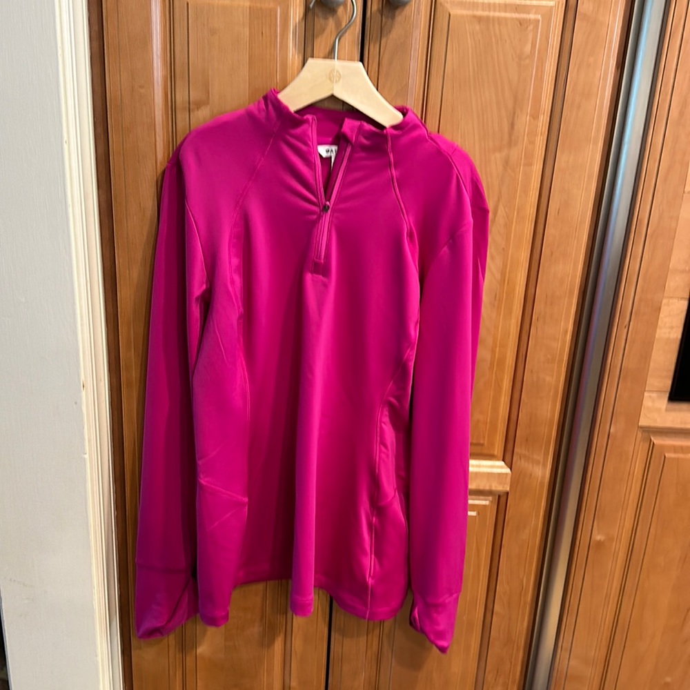 Athleta whistler quarter zip jacket  size meds. Hot pink